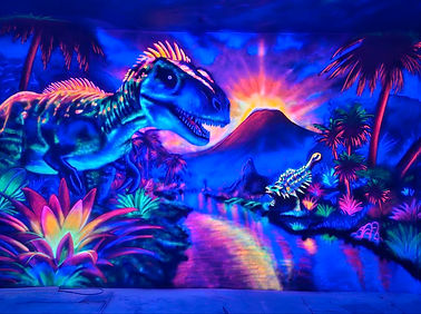 Prehistoric Neon spraying in the premises of Trnava Neon City