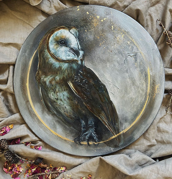 owl painting abstract realism ivi mrak fine art atelierovo art title sofia.jpg