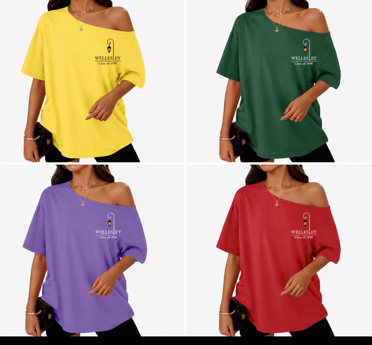 Off shoulder Wellesley Tee