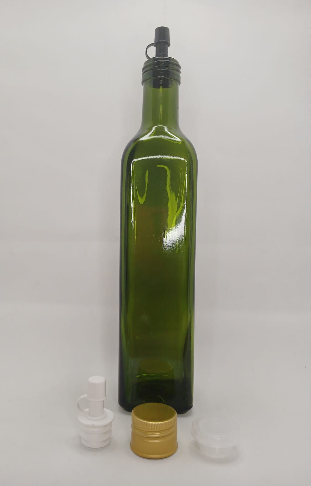 Galheteiro Quadrado Verde. 500 ml 1/6 unidade (Garrafa Recondicionada)