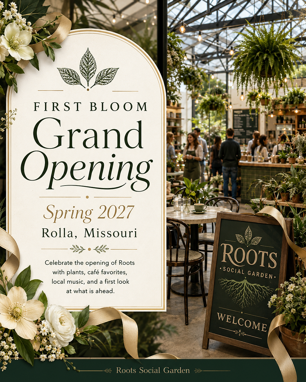 Roots Grand Grand Opening at Roots Social Garden!
