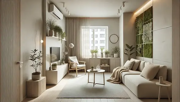 DALL·E 2024-07-30 14.34.38 - A small living room in an apartment after an interior design