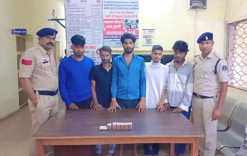 दुर्ग: नशीली गोलियों के साथ 5 आरोपी गिरफ्तार......