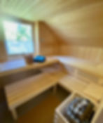 Retreats im Oderbruch Sauna mit Fenster