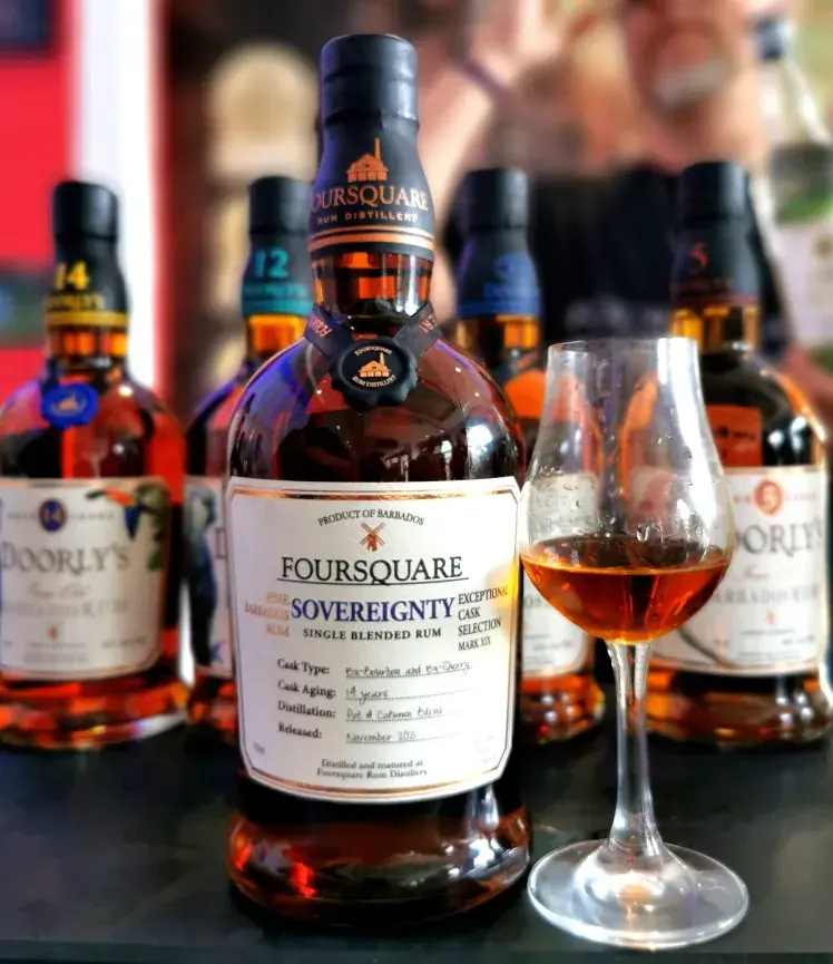 Foursquare Sovereignty is a complex, high-quality rum reminiscent of fine whiskey or aged sherry.