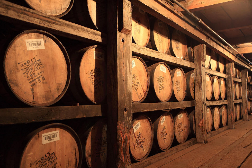 The alluring smell and atmosphere of bourbon "sleeping" inside the warehouses is captivating.