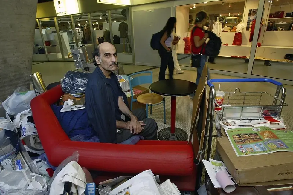 Mehran Kamiri Masseri lived on this red bench in Terminal 1 at the CDG Airport for 18 long years.