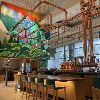 The food was good, but the star of the show was the aesthetic and functional copper beer piping.