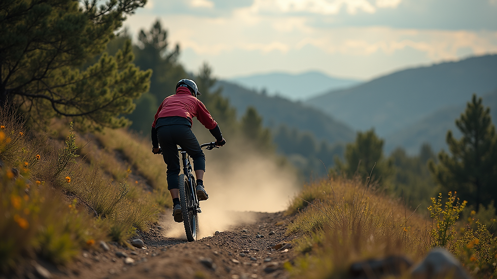 Vue rapprochée d'un mécanicien ajustant une suspension de VTT