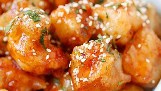81# chicken in honey sauce / 蜜辣鸡