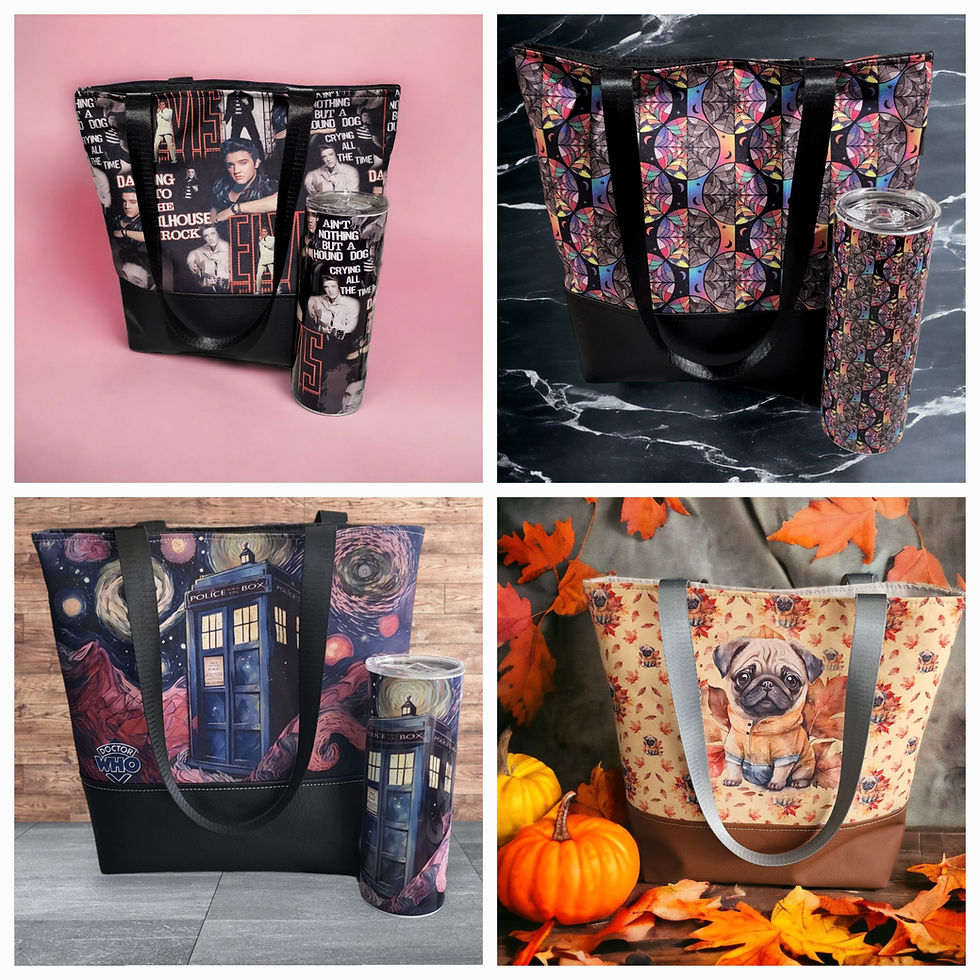 Custom Theme Tote Bag and Tumbler