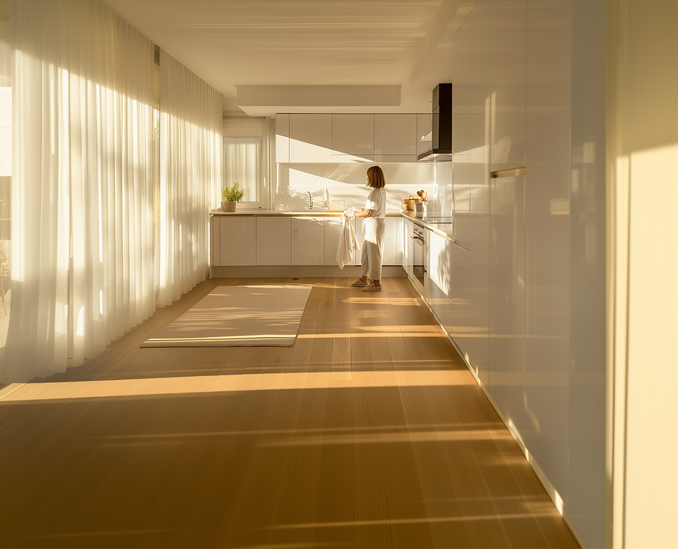 Modern sunlit kitchen from a free home buying guide