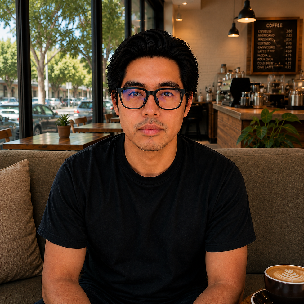 Real estate agent in a Riverdale Leslieville cafe.