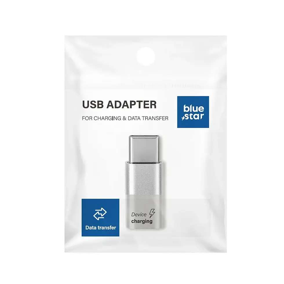 Thumbnail: Adapter Micro USB to Type C Blue Star - white
