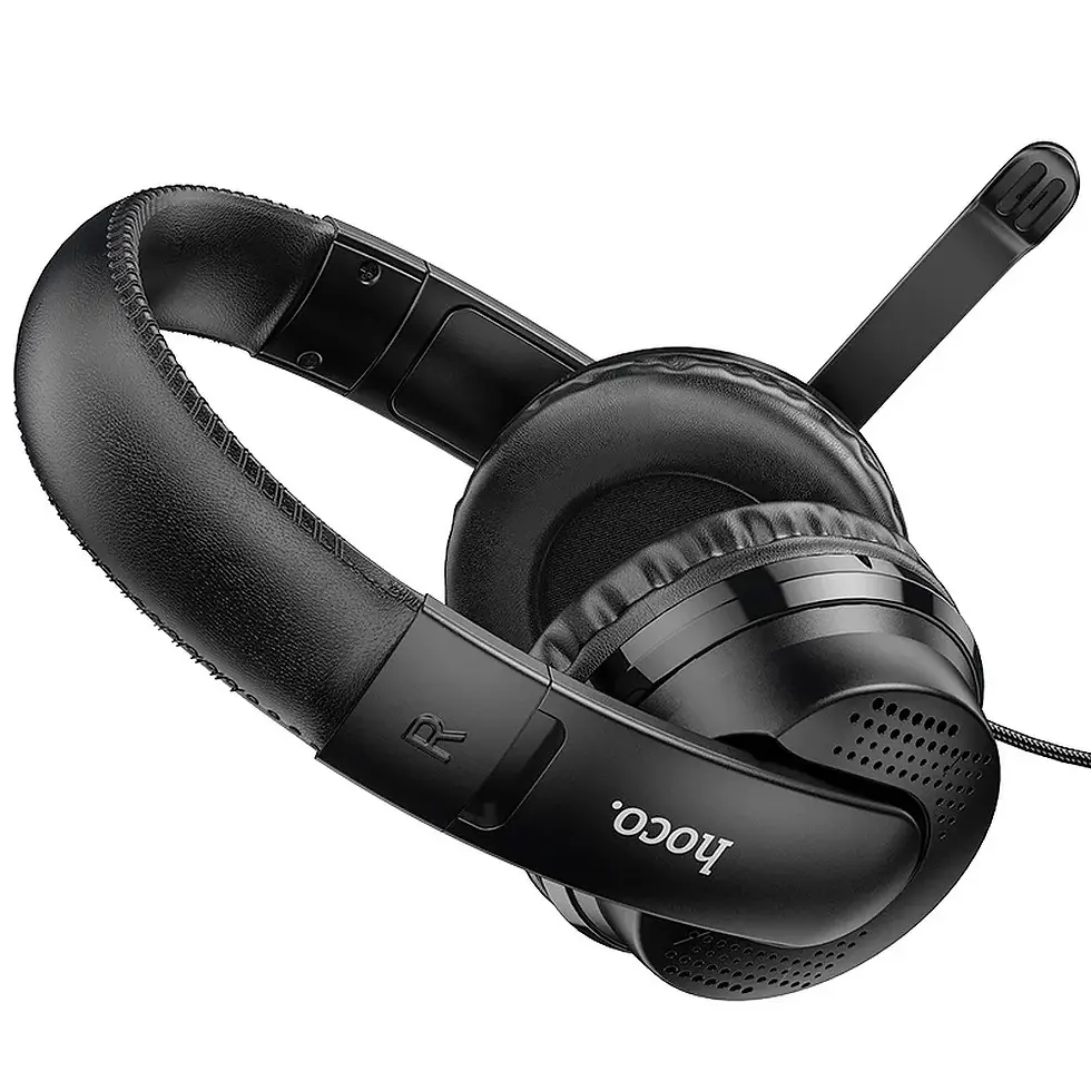Thumbnail: Wire headphones Jack 3,5 mm Hoco W103 black