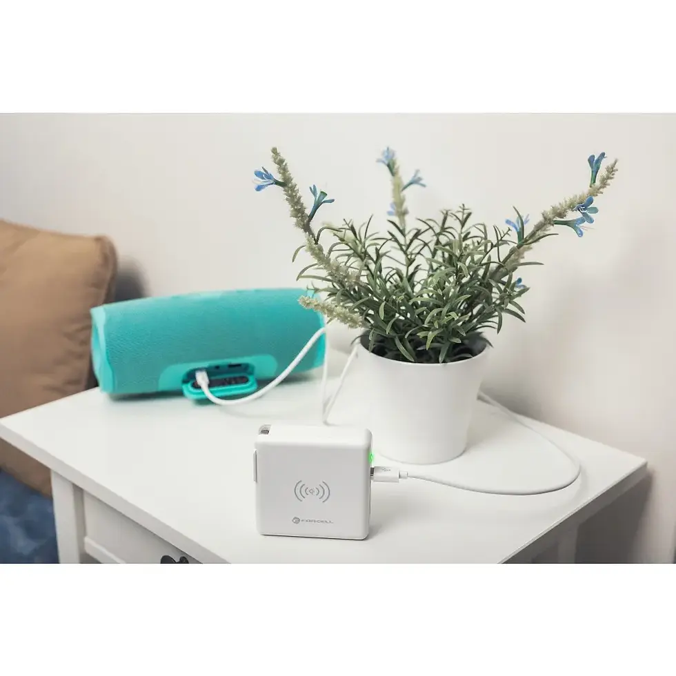 Миниатюра: Мултифункционално зарядно устройство Forcell F-Energy 4в1 2 x USB A + USB C 15W 