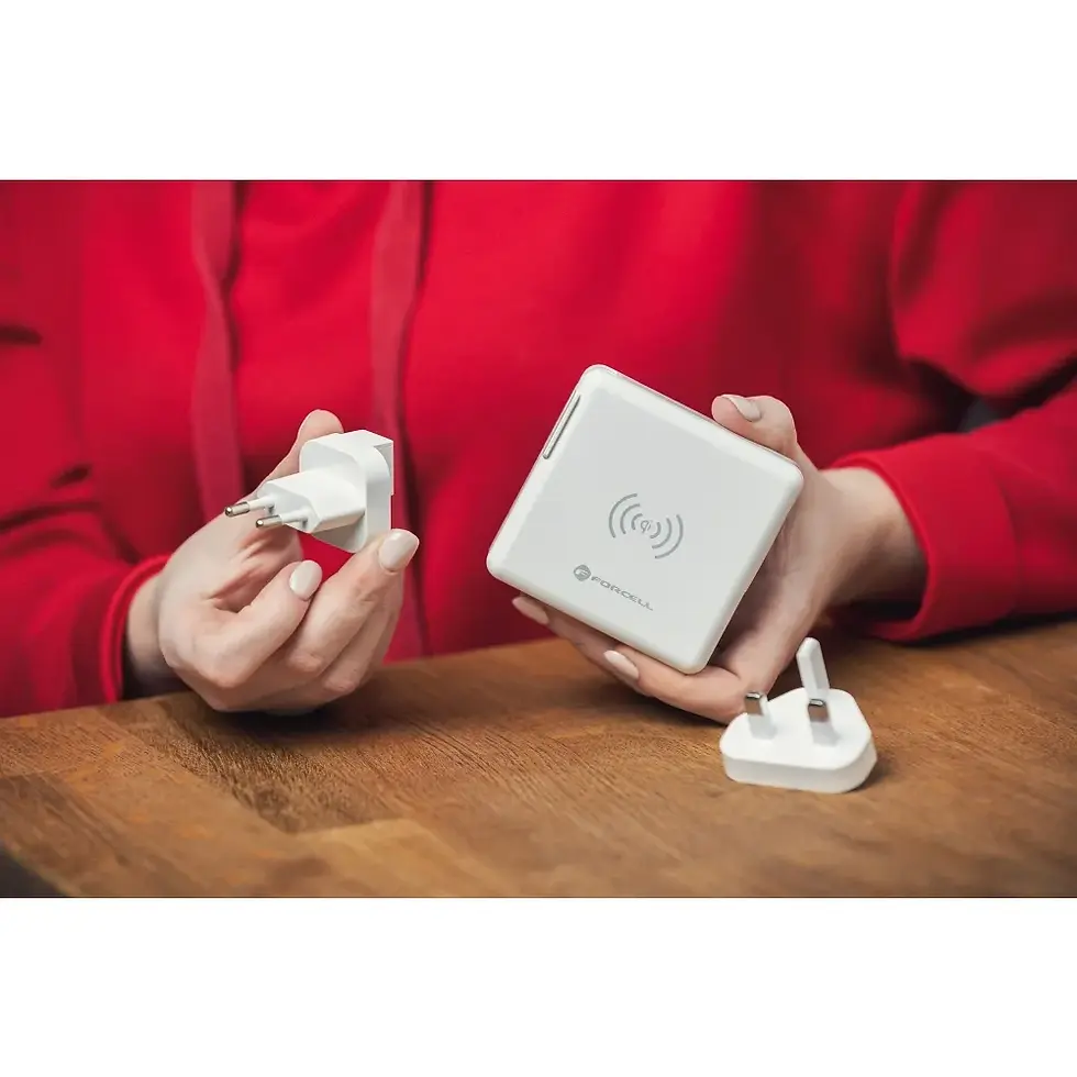 Миниатюра: Мултифункционално зарядно устройство Forcell F-Energy 4в1 2 x USB A + USB C 15W 