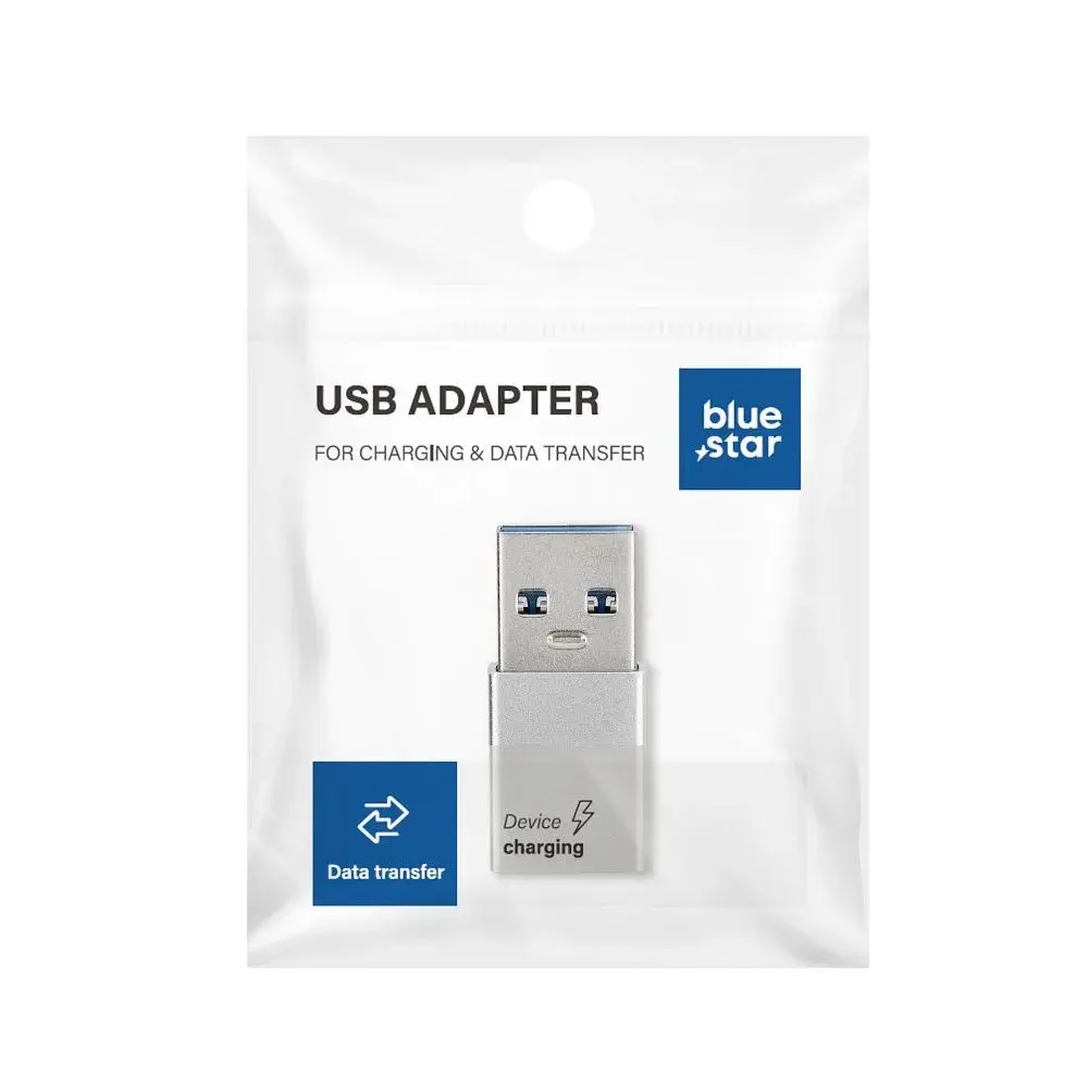 Адаптер тип C към USB A 3.0 Blue Star - бял