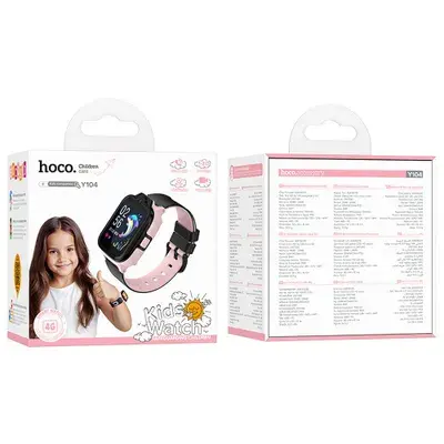 Миниатюра: Детски смарт часовник HOCO 1.69" 4G GPS с функция за обаждания - Y104