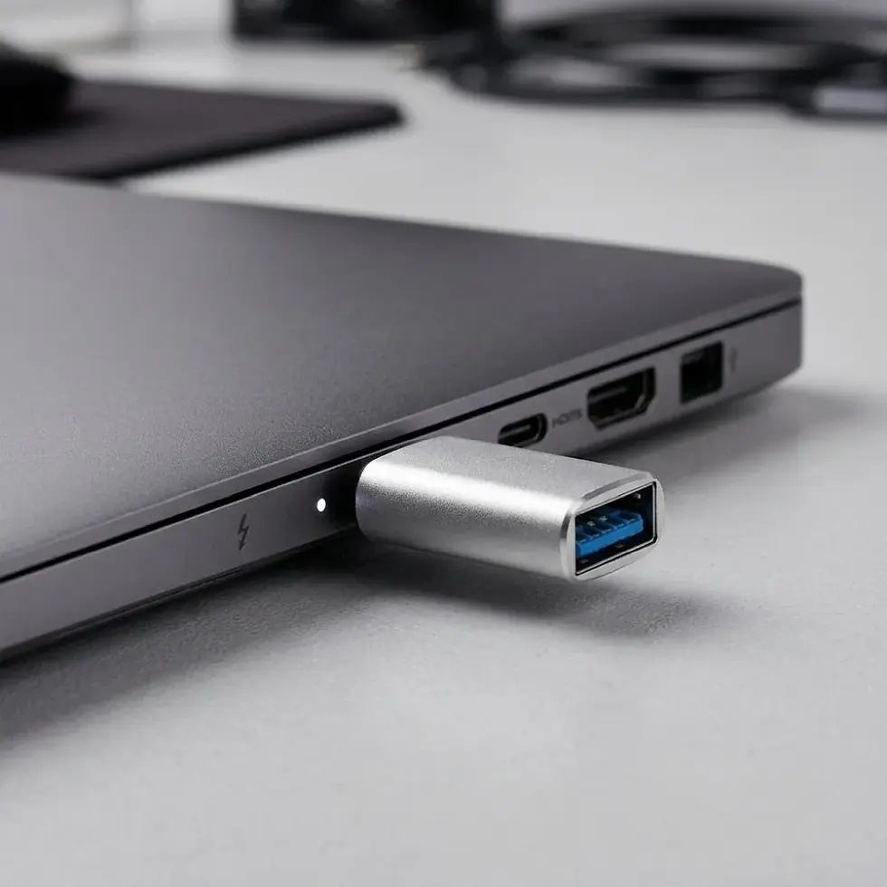 Миниатюра: Адаптер USB A 3.0 към Type C Blue Star - бял