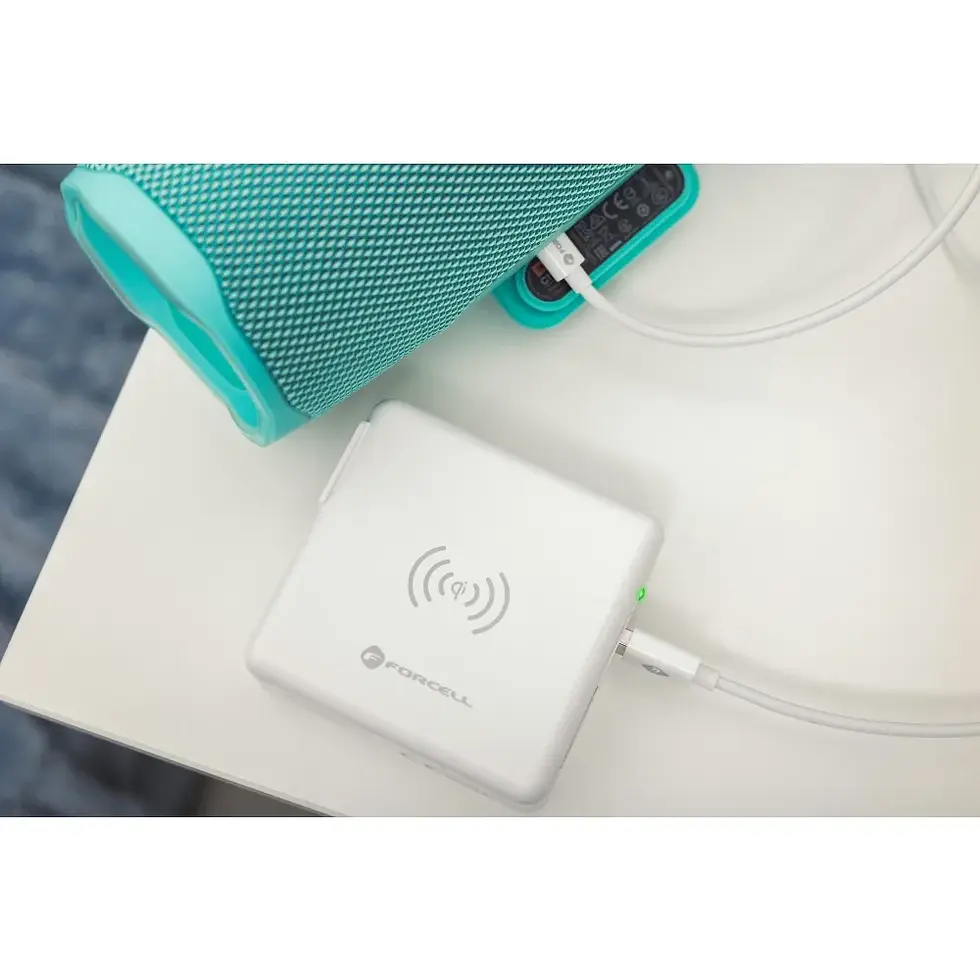 Миниатюра: Мултифункционално зарядно устройство Forcell F-Energy 4в1 2 x USB A + USB C 15W 