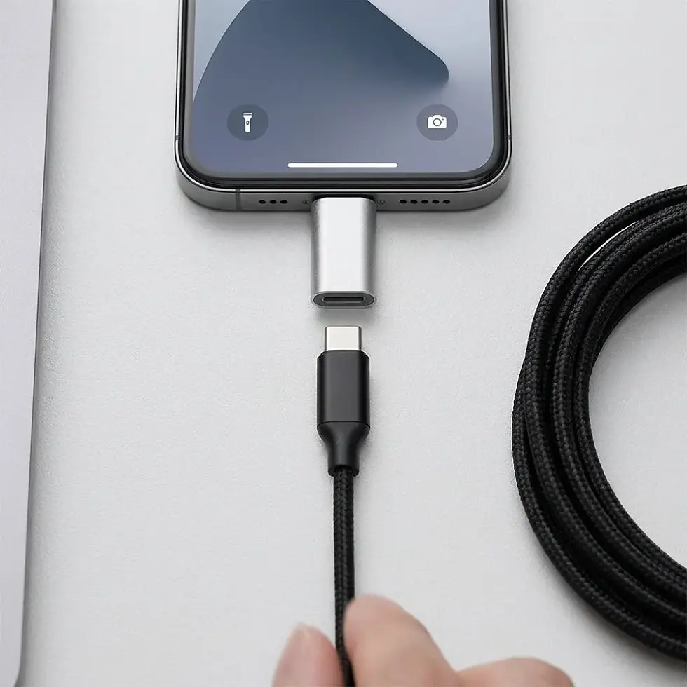 Миниатюра: Адаптер Micro USB към Type C Blue Star - бял