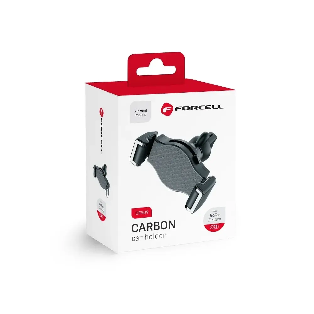 Държач за телефон за кола Forcell F-Grip Carbon H-CF509 с вентилационен отвор, ч