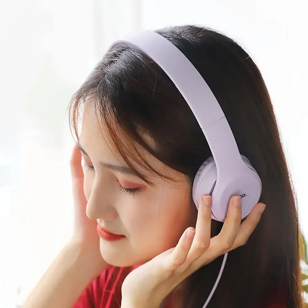 Thumbnail: Wire headphones Jack 3,5 mm Hoco W21 Grey