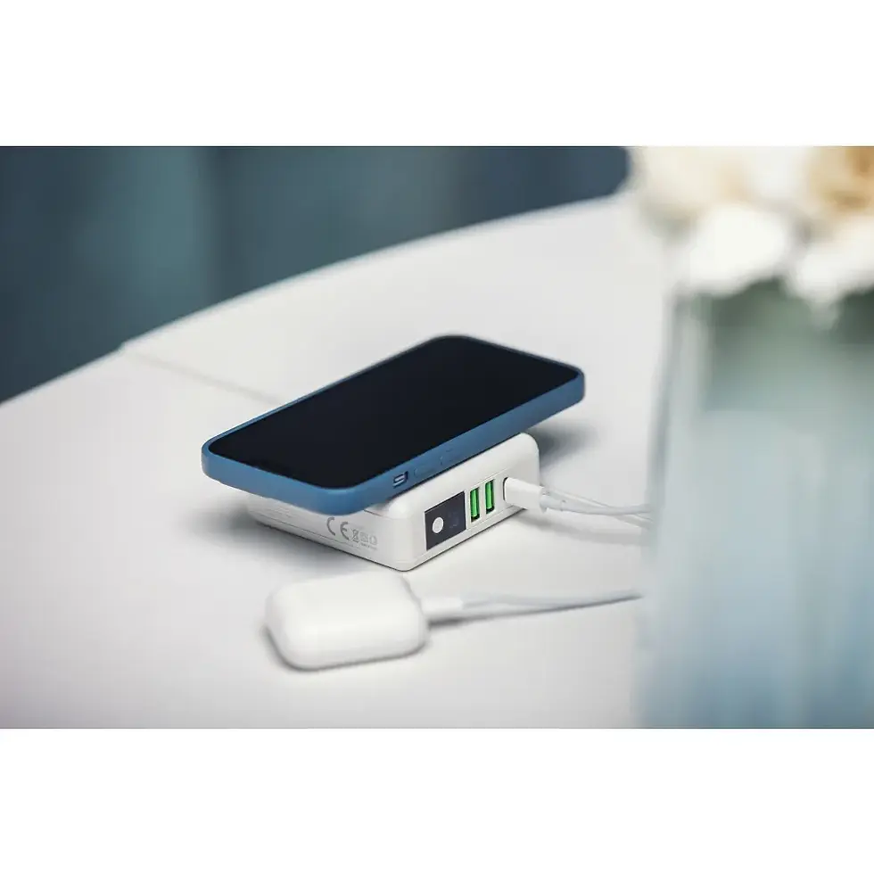 Миниатюра: Мултифункционално зарядно устройство Forcell F-Energy 4в1 2 x USB A + USB C 15W 