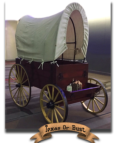 Conestoga Covered Wagon rental with weathered canvas top & iron bracket details.