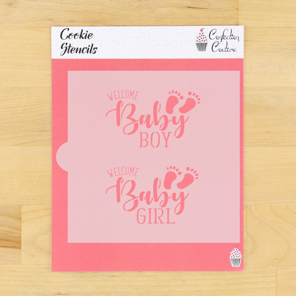 Welcome Baby Cookie Stencil - Confection Couture