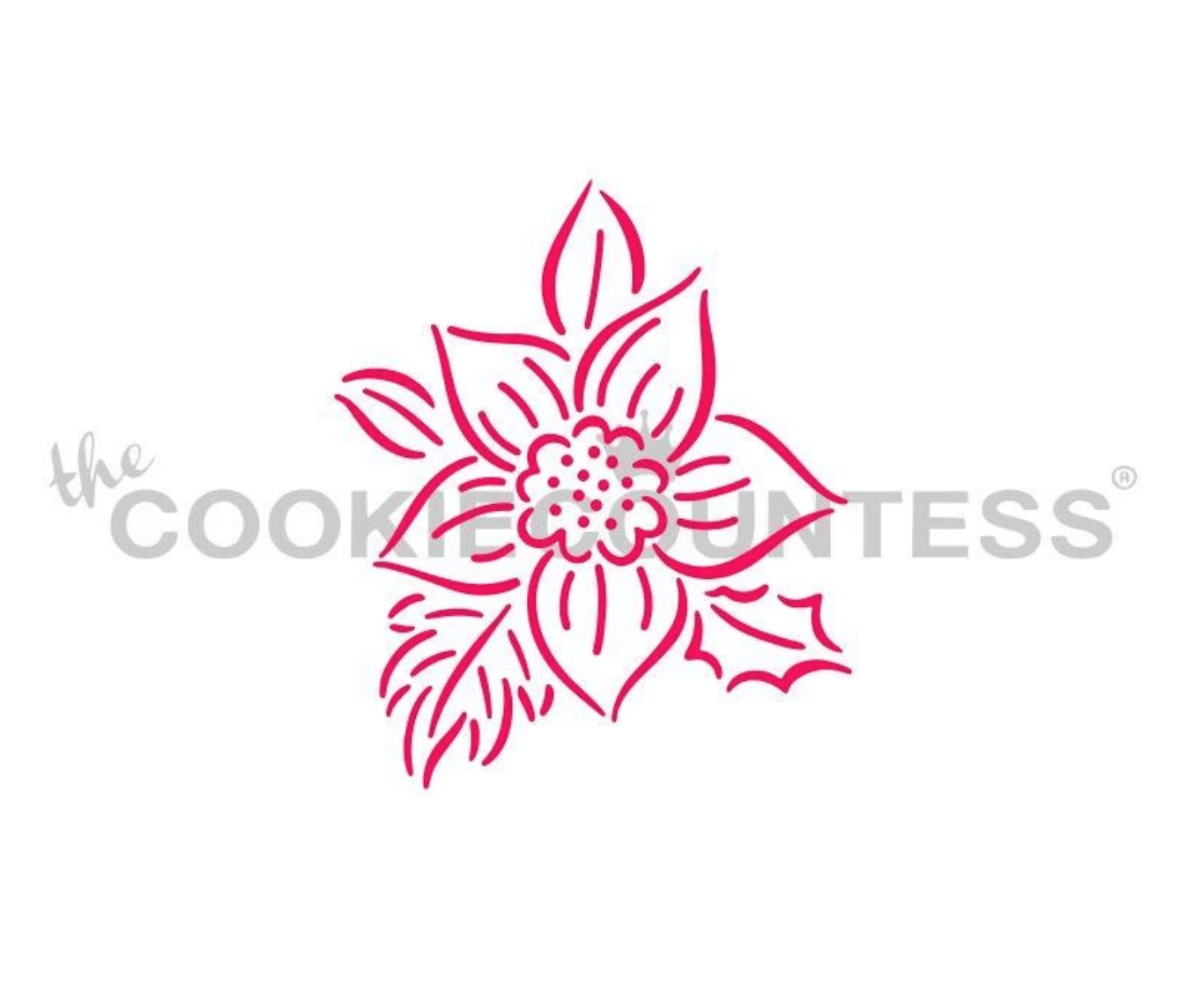 Poinsettia PYO Stencil by Cookie Countess