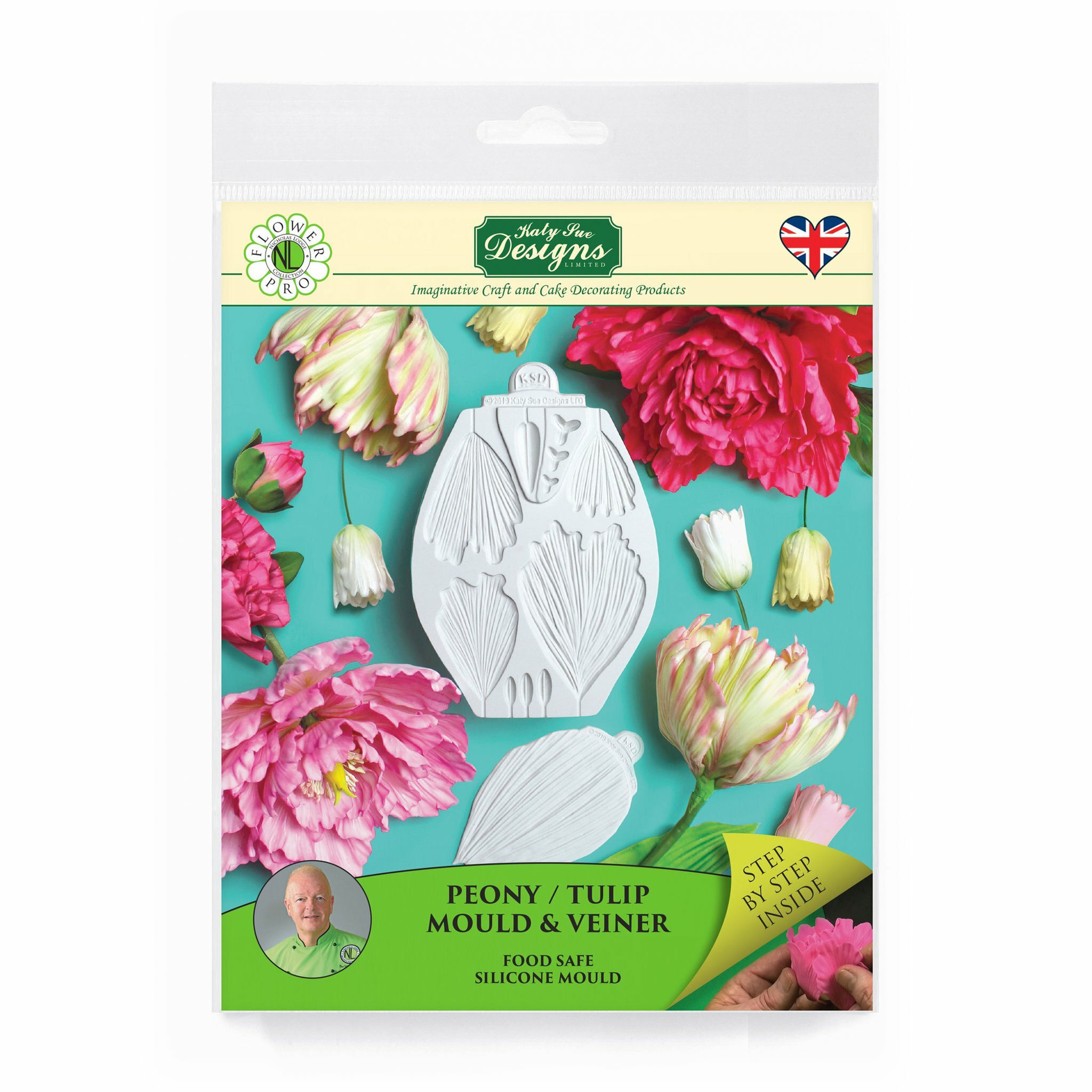 Flower Pro Peony / Tulip Silicone Mold & Veiner by Katy Sue Designs