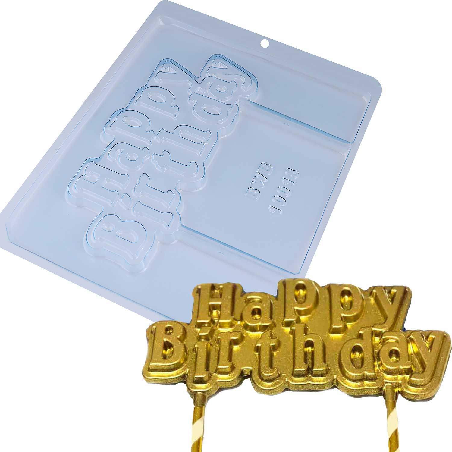 Happy Birthday Cake Topper - BWB Simple Form Mold