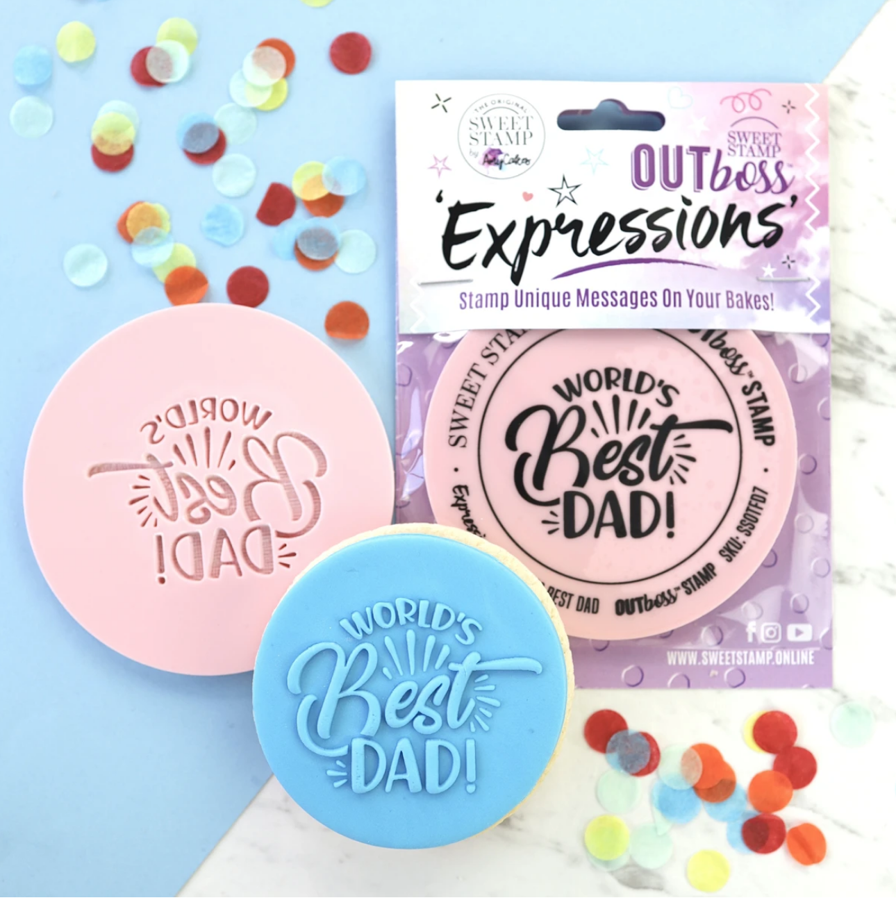 FUN WORLDS BEST DAD - OUTboss Expressions - Sweet Stamp