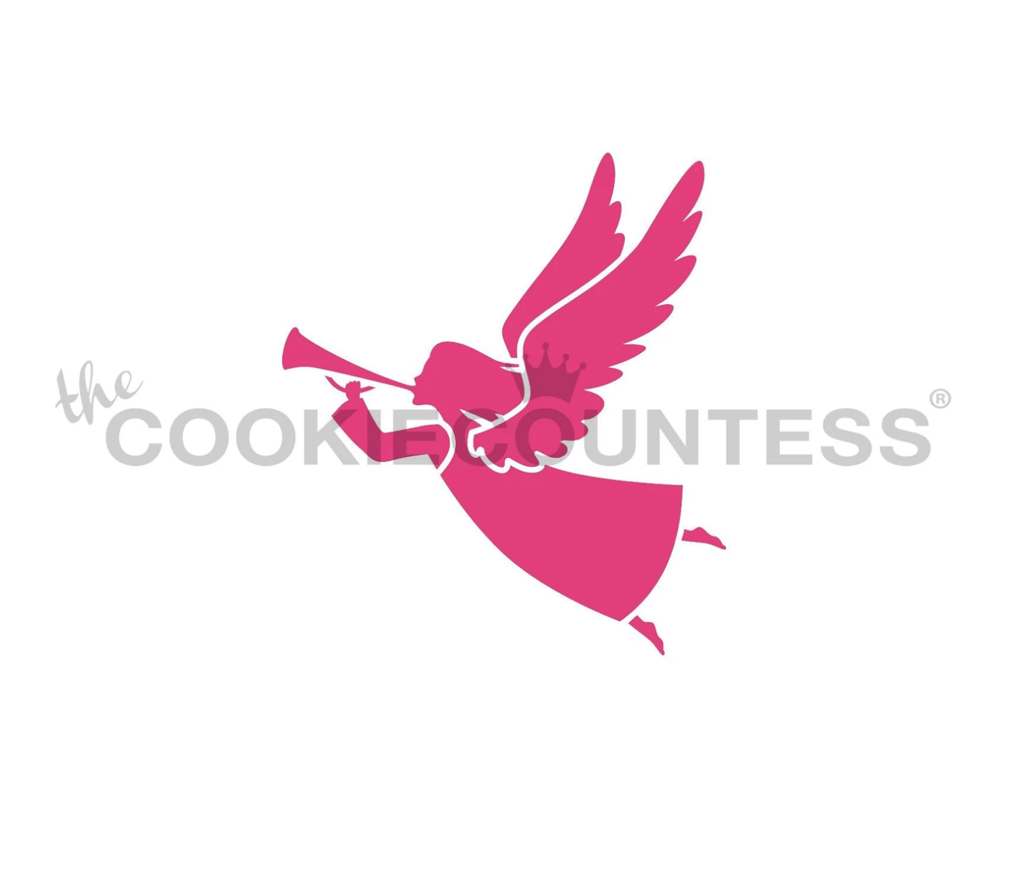 Angel Silhouette Stencil by Cookie Countess