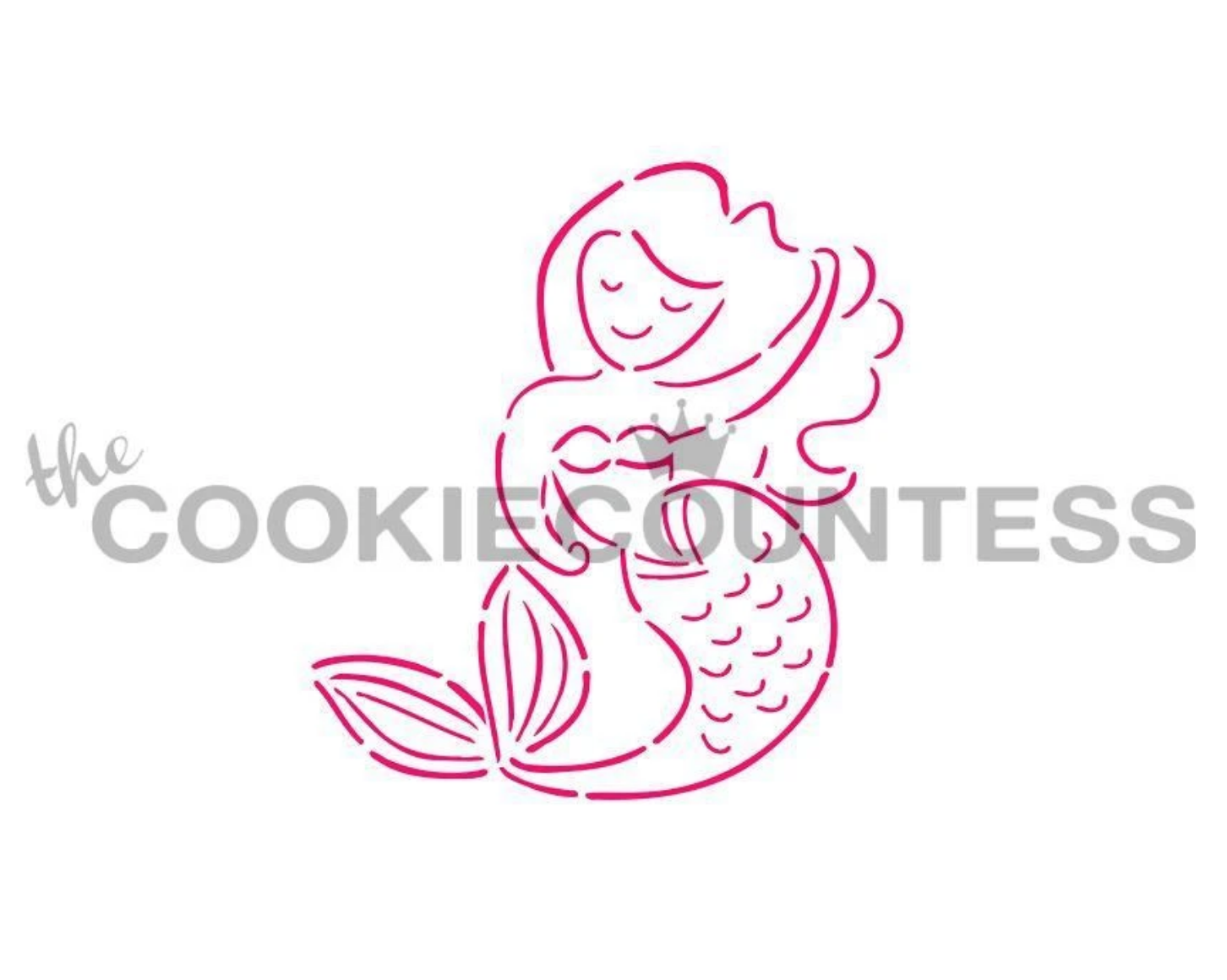 Mermaid PYO Stencil by Cookie Countess
