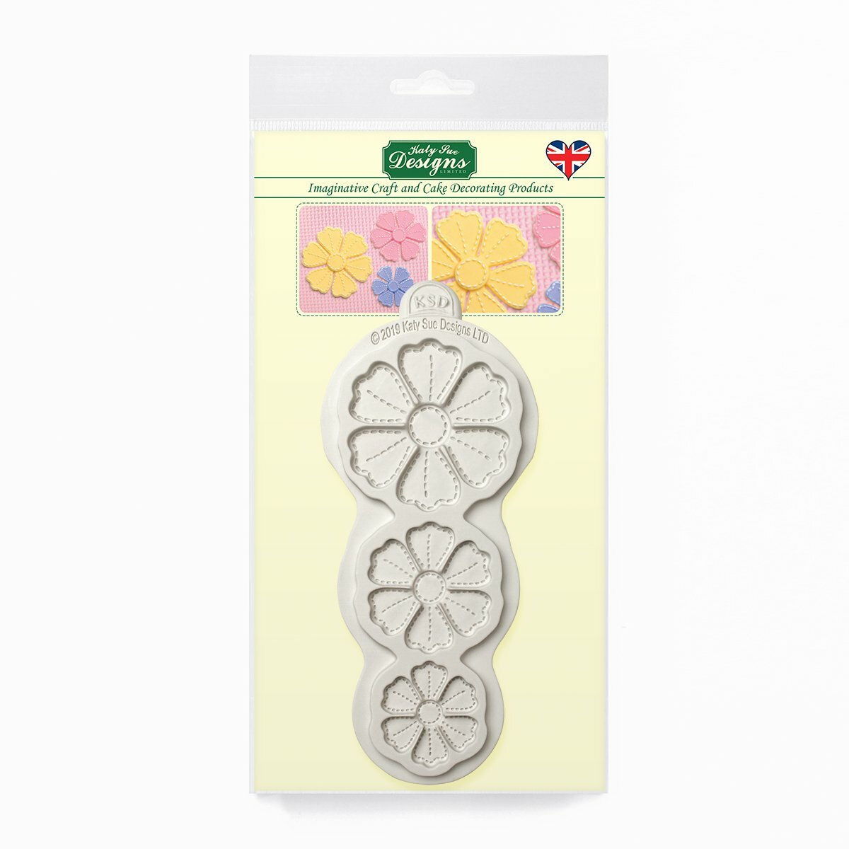 Stitched Flowers - Pretty Petals Silicone Mold by Katy Sue Designs