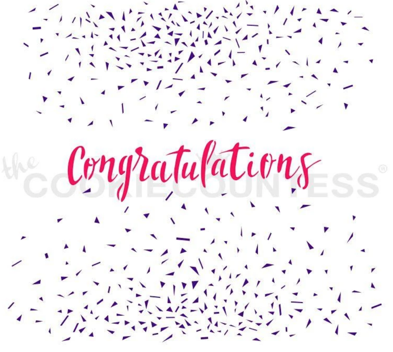 Congratulations 2 Piece Stencil Set
