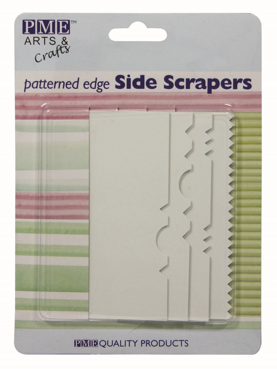 Patterned Edge Plastic Side Scraper Set - 4pc