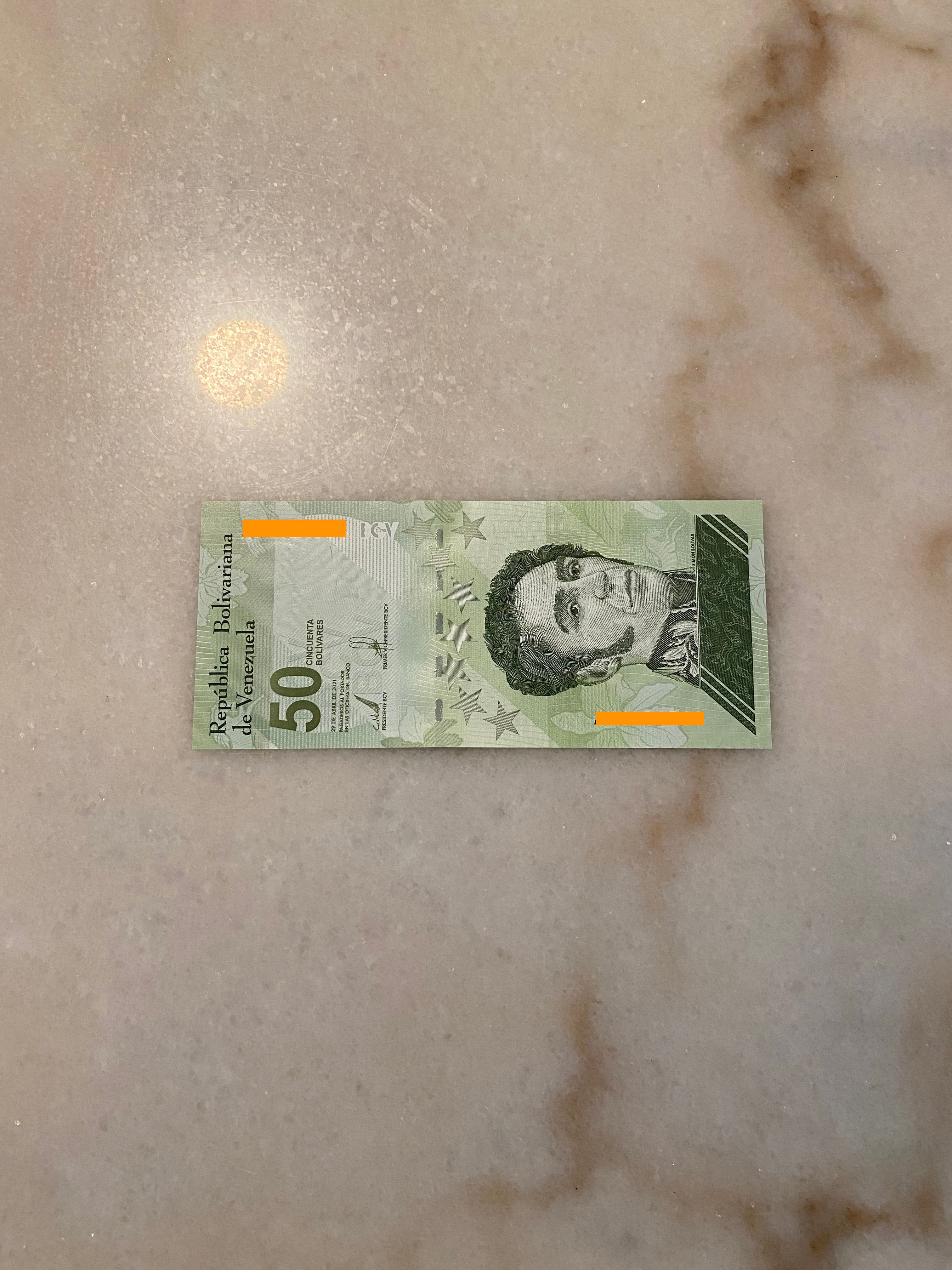 Venezuela Banknote, $50 Bolívares (Digitales), 2021: Front