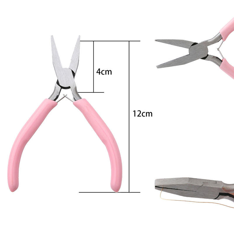 Thumbnail: Cute Pink Color Handle Anti-slip Splicing and Fixing Jewelry Pliers Tools & Equi
