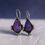 Thumbnail: Amethyst Teardrop Dangle Earrings