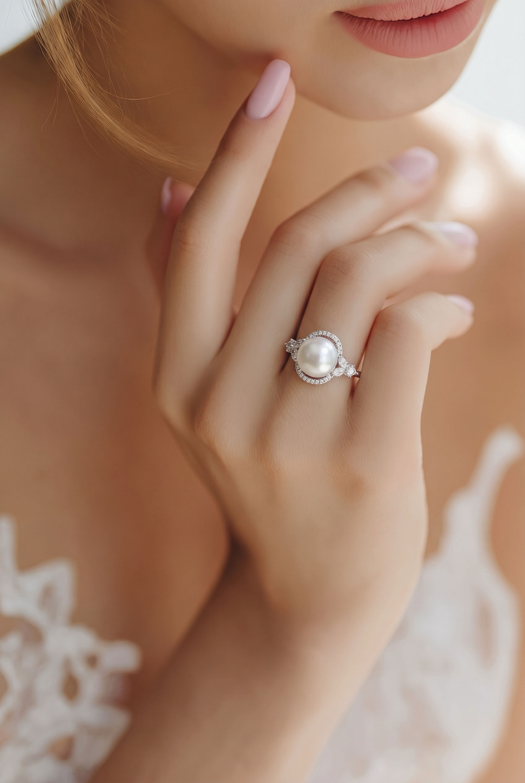 Pearl on Silver Ring