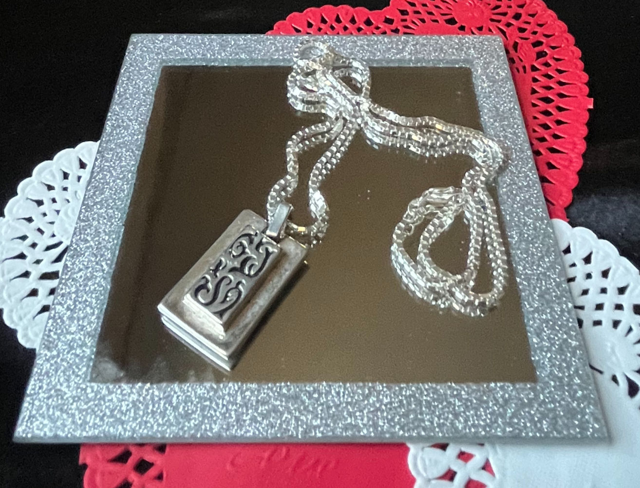 Rectangular Sterling Necklace