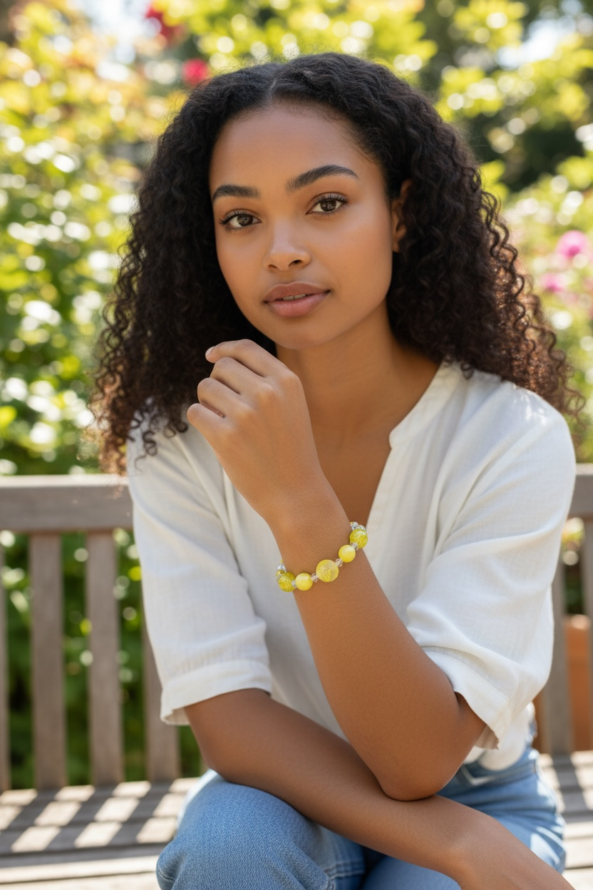 Thumbnail: Yellow & Clear Bracelet