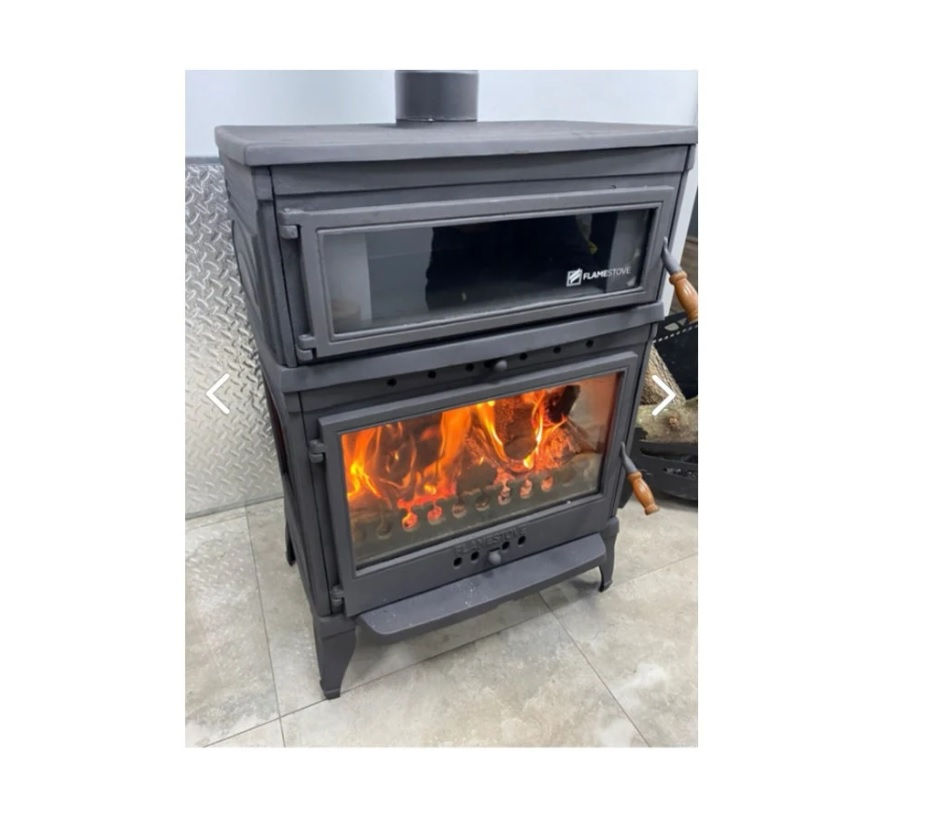 Thumbnail: Cast Iron Wood Burning Stove with Oven