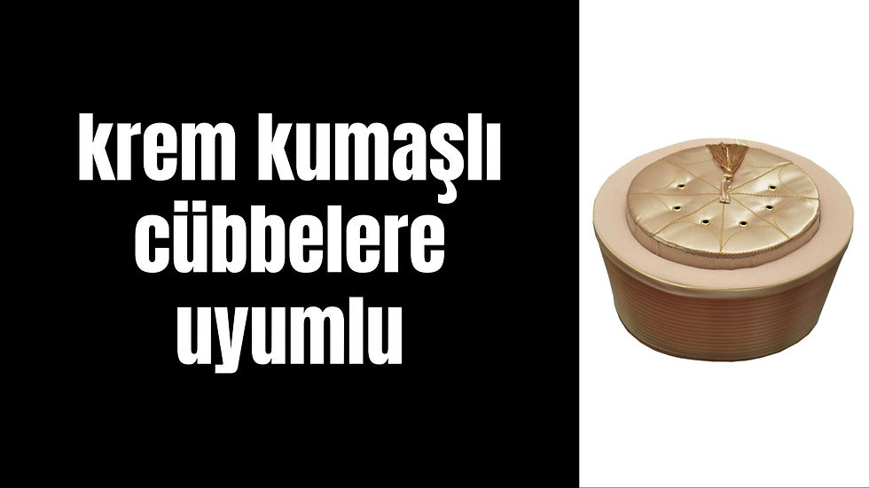 الصورة المصغرة: Lüks Krem Sarık,İmam Sarığı,Sarık,cami marketi,rahle S150