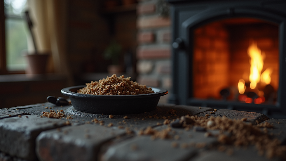 Close-up view of cast iron stove detail