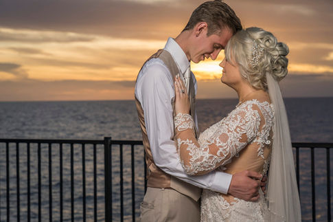Wedding - Web Samples -Kailua Kona Wedding Photographer - Couple Embrace at Sunset.jpg